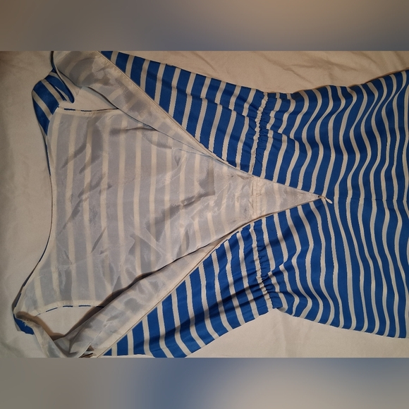 EUC J Crew Blue and White Striped Dress - Size 4 - Picture 7 of 9